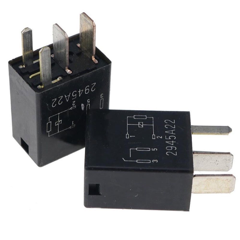 2 Pcs 4-PIN Relay Black Multi-Purpose Relay 8T2T-14B192-AA suitable for Fusion F-250 F150 Ford FoMoCo
